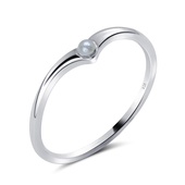 Pearl Rope Design Silver Ring NSR-806